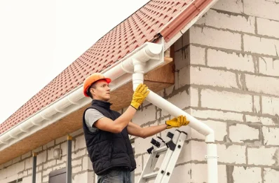 Pose et remplacement de gouttières à Seigné